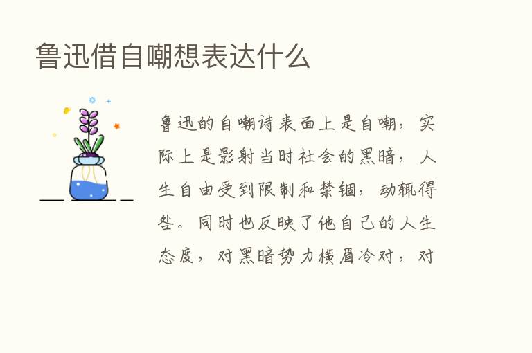 鲁迅借自嘲想表达什么