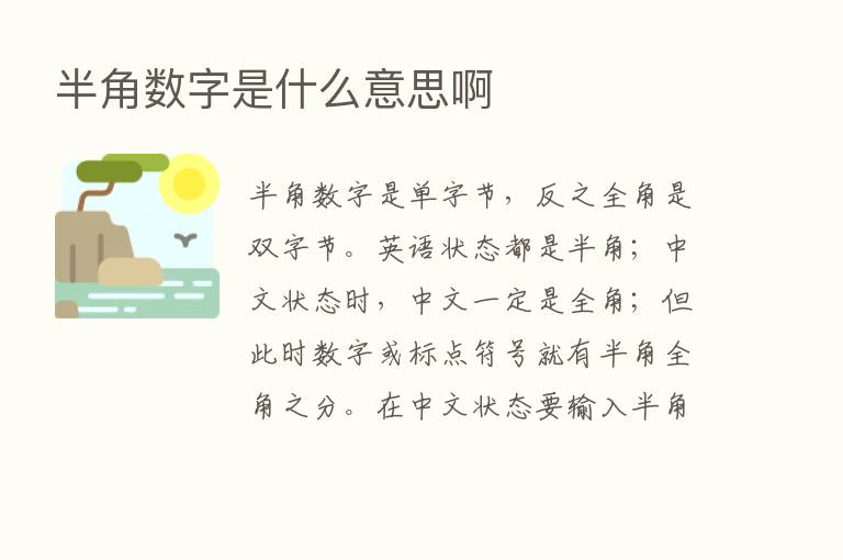 半角数字是什么意思啊