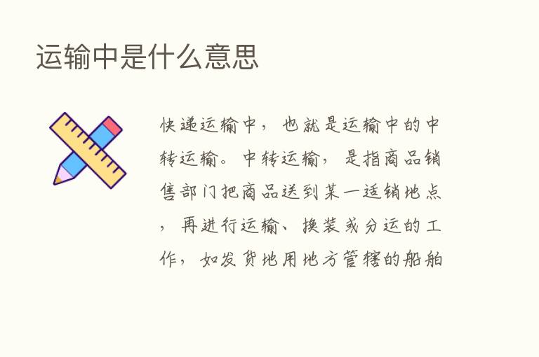 运输中是什么意思