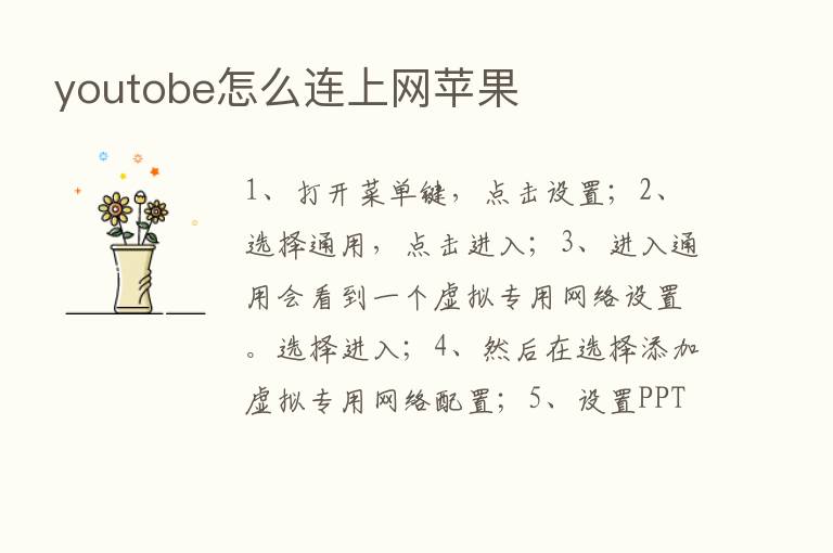 youtobe怎么连上网苹果