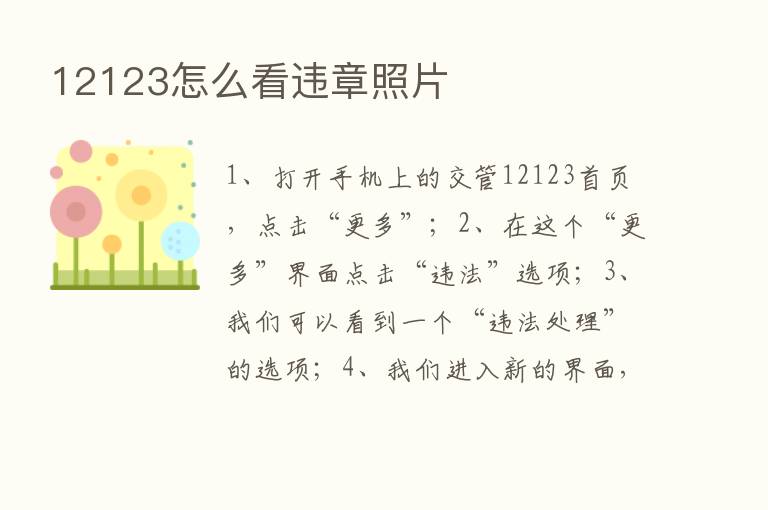 12123怎么看违章照片