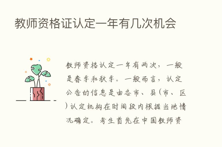 教师资格证认定一年有几次机会