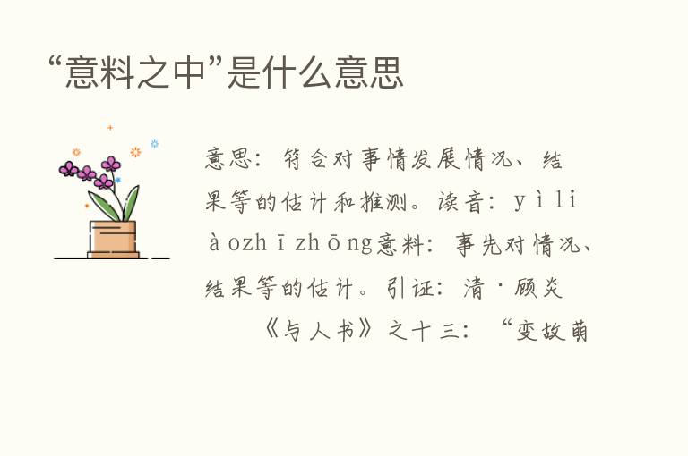 “意料之中”是什么意思