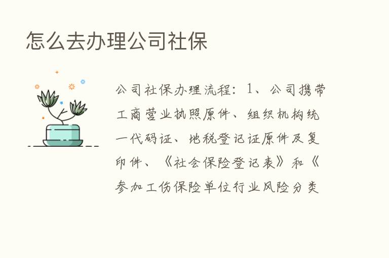 怎么去办理公司社保