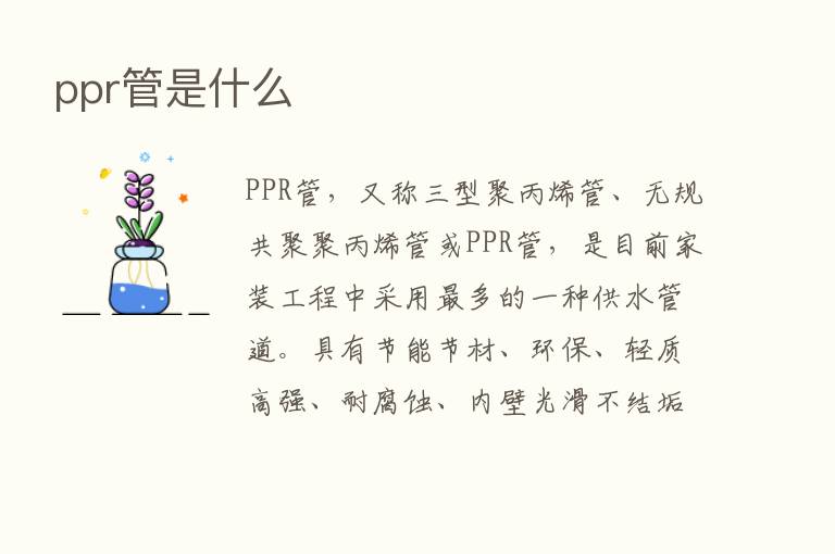 ppr管是什么