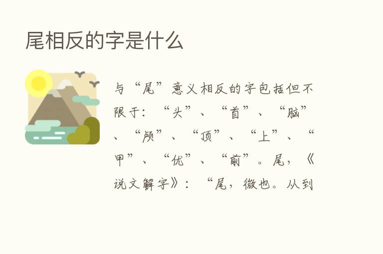 尾相反的字是什么