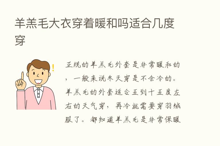 羊羔毛大衣穿着暖和吗适合几度穿