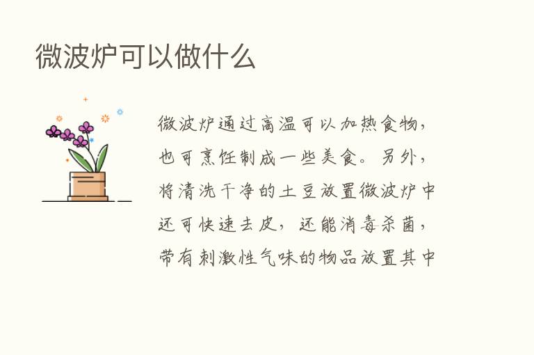 微波炉可以做什么