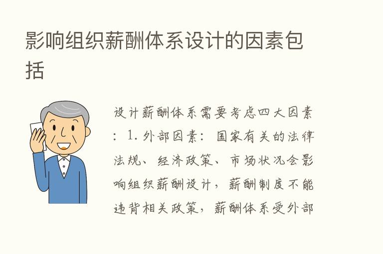 影响组织薪酬体系设计的因素包括