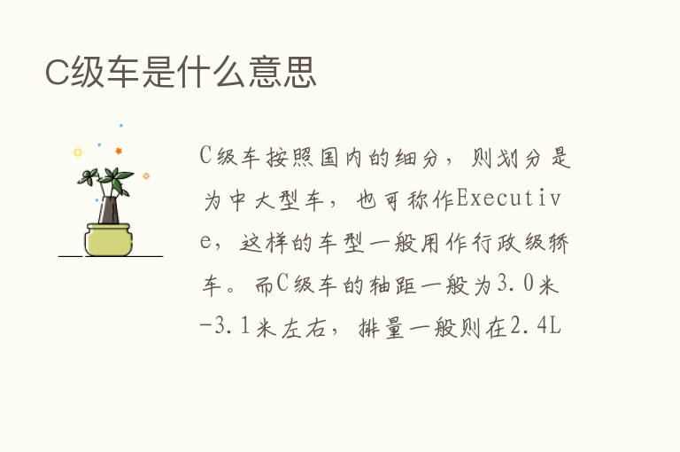 C级车是什么意思