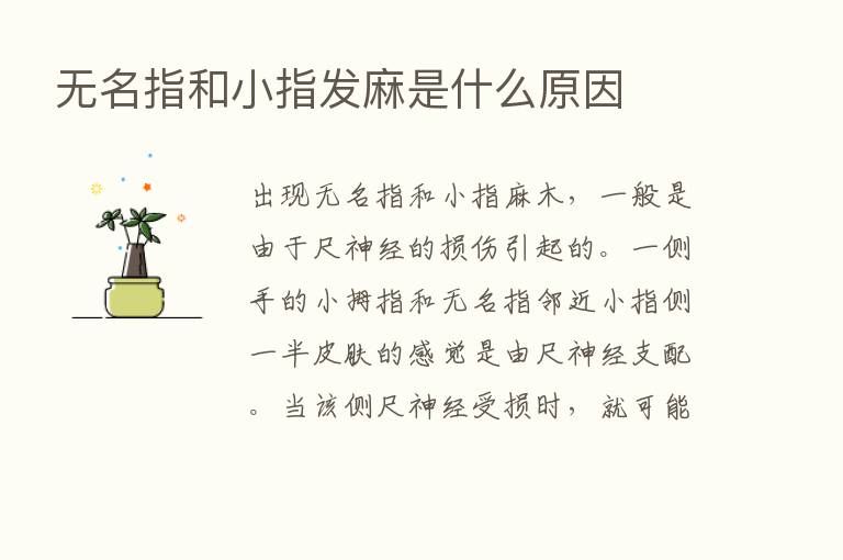 无名指和小指发麻是什么原因