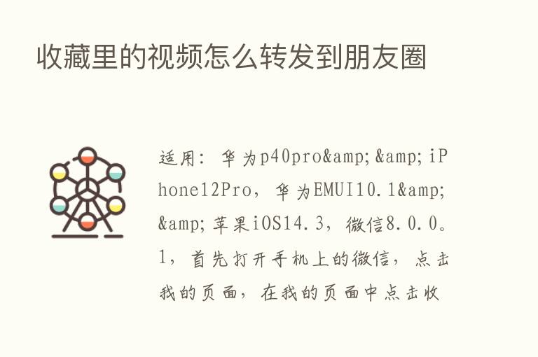 收藏里的视频怎么转发到朋友圈