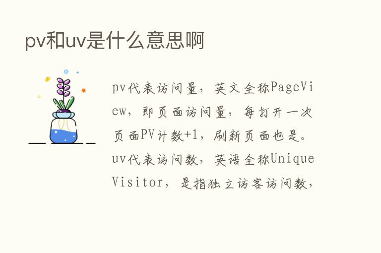 pv和uv是什么意思啊