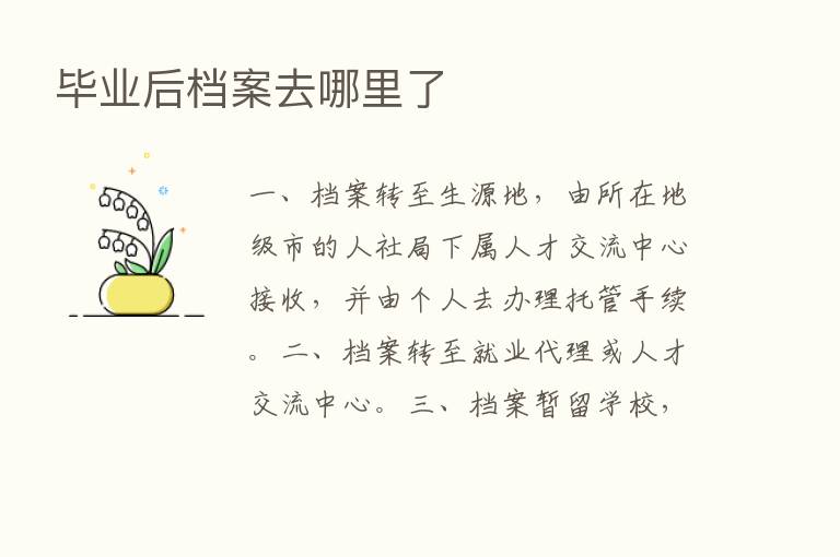 毕业后档案去哪里了