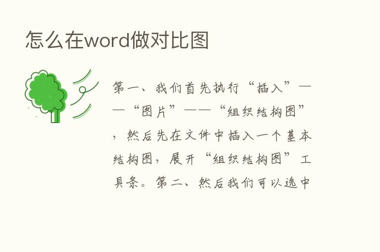 怎么在word做对比图