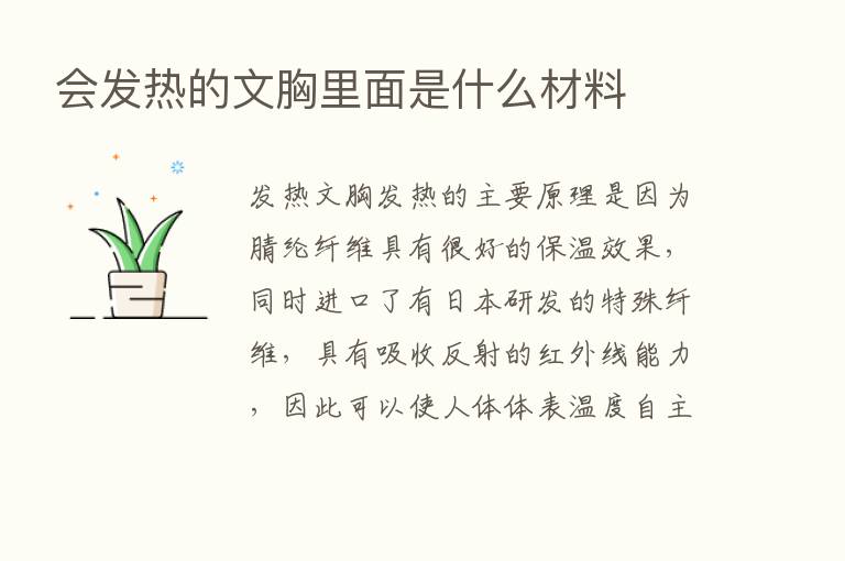 会发热的文胸里面是什么材料