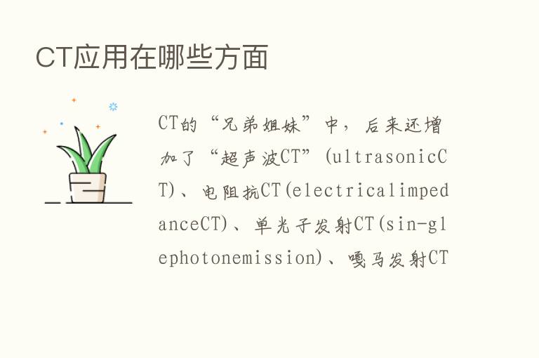 CT应用在哪些方面