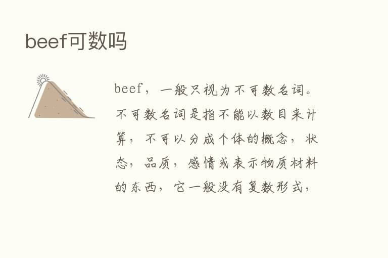 beef可数吗