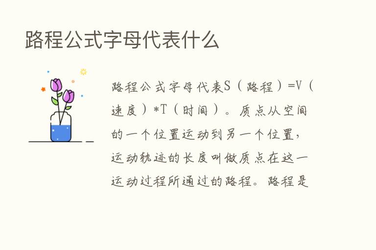 路程公式字母代表什么