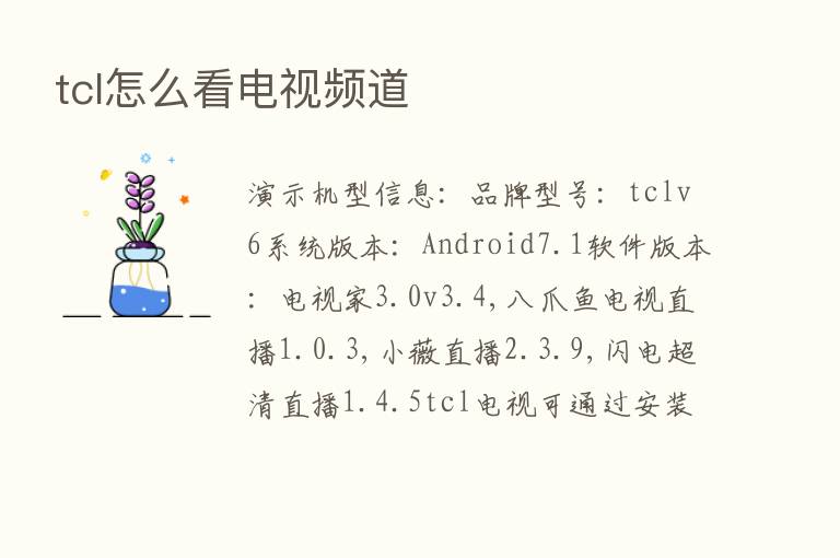 tcl怎么看电视频道