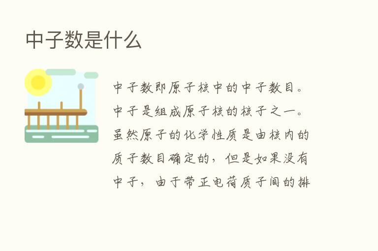 中子数是什么