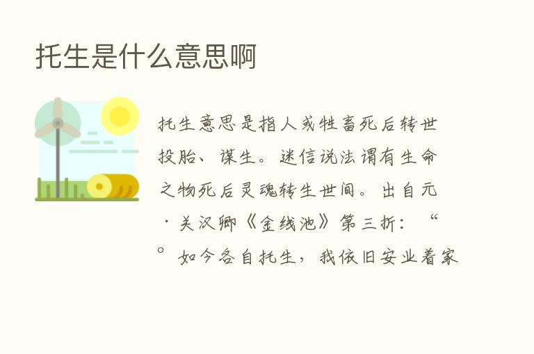 托生是什么意思啊