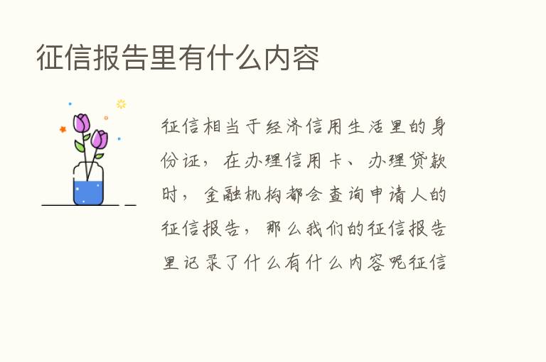 征信报告里有什么内容