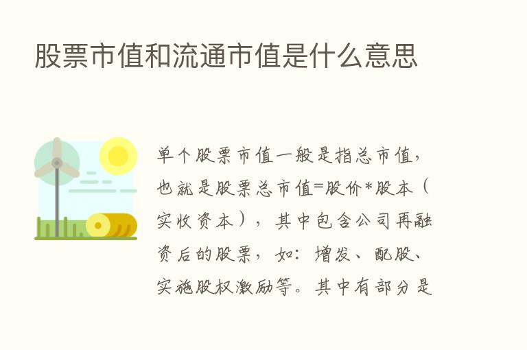 股票市值和流通市值是什么意思