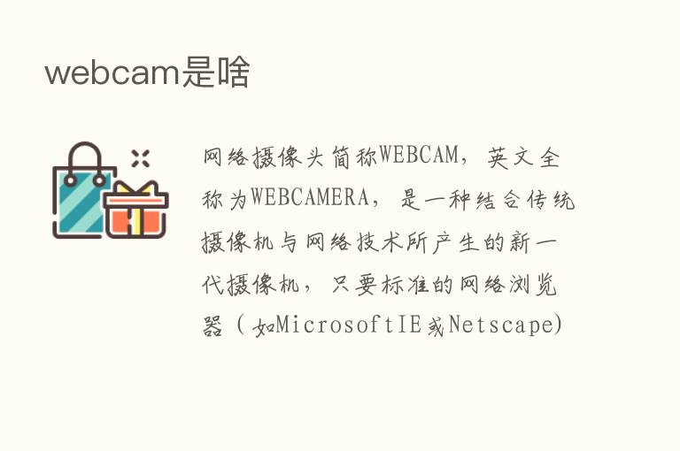 webcam是啥