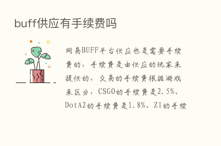 buff供应有手续费吗