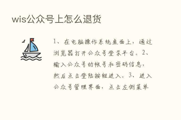 wis公众号上怎么退货