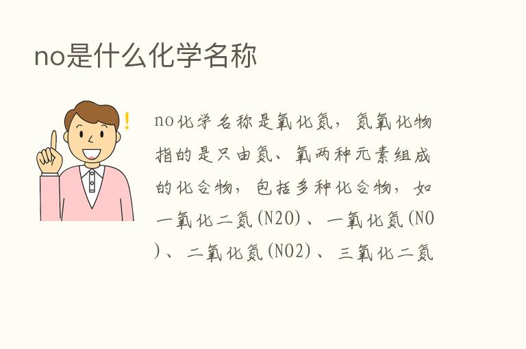 no是什么化学名称