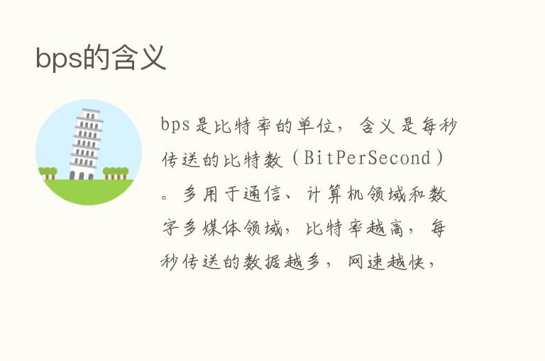 bps的含义