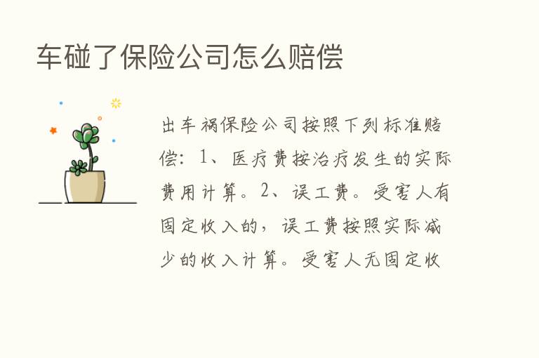 车碰了      公司怎么赔偿