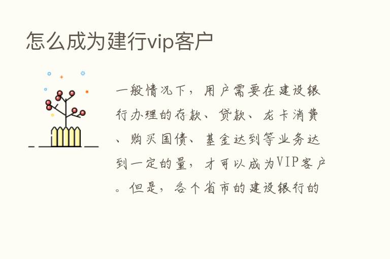 怎么成为建行vip客户