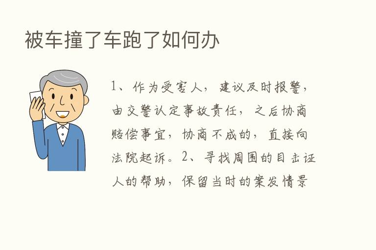 被车撞了车跑了如何办