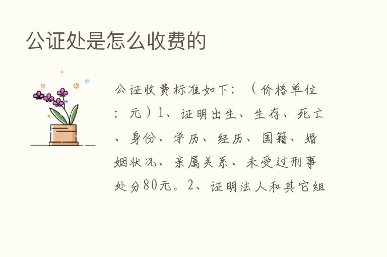 公证处是怎么收费的