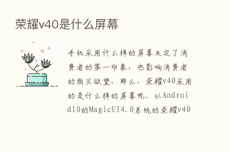       v40是什么屏幕