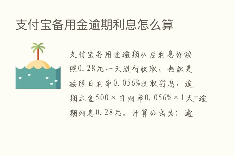 支付宝备用金逾期利息怎么算