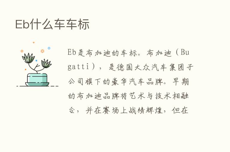 Eb什么车车标