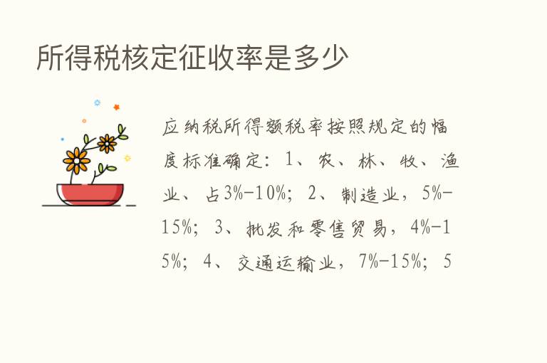 所得税核定征收率是多少