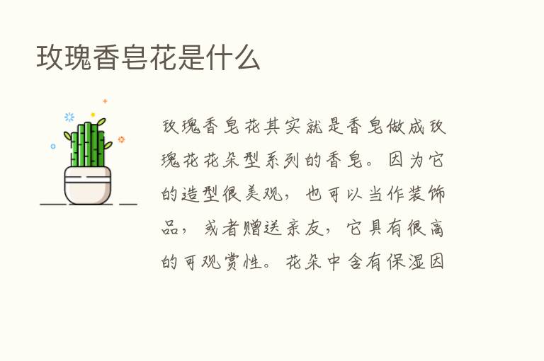 玫瑰香皂花是什么