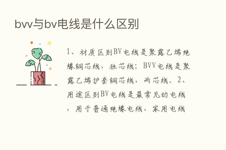 bvv与bv电线是什么区别