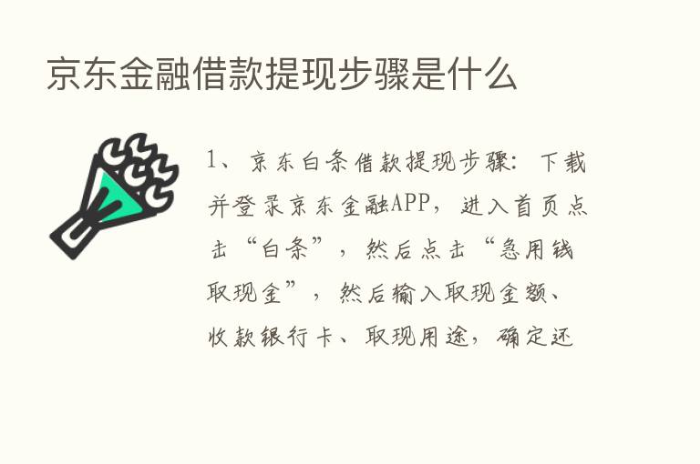 京东金融借款提现步骤是什么