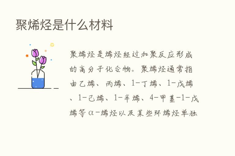 聚烯烃是什么材料