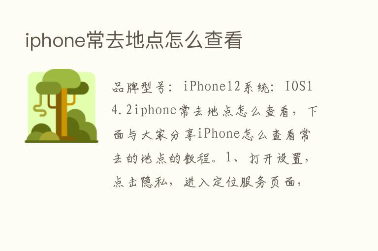 iphone常去地点怎么查看