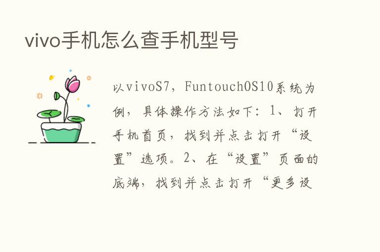 vivo手机怎么查手机型号