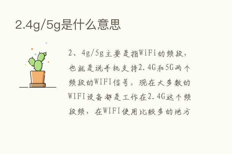 2.4g/5g是什么意思