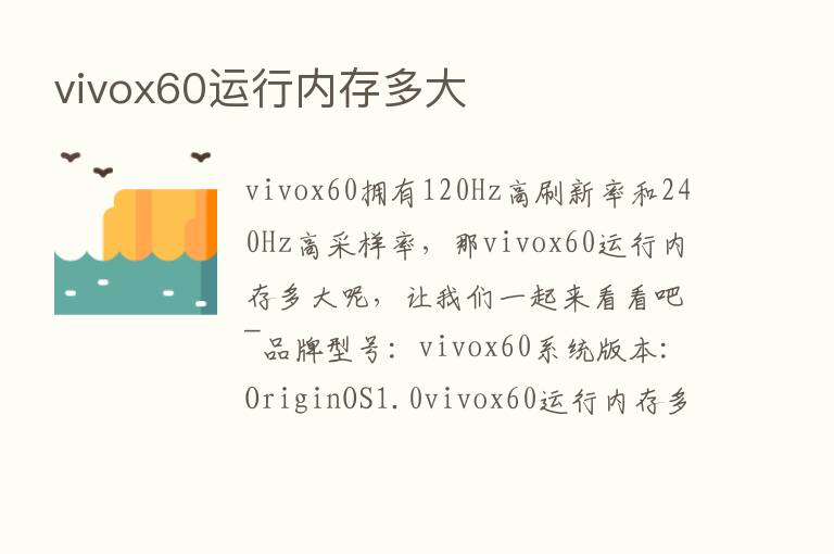 vivox60运行内存多大