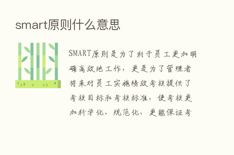 smart原则什么意思